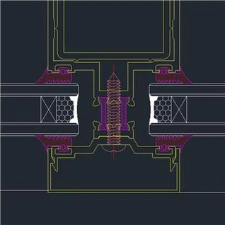 Izoliuota užuolaidų siena